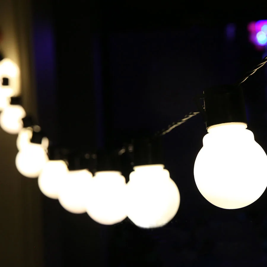 Новый светодиодный светильник 5 см с большим шариком Рождественская гирлянда 2 м