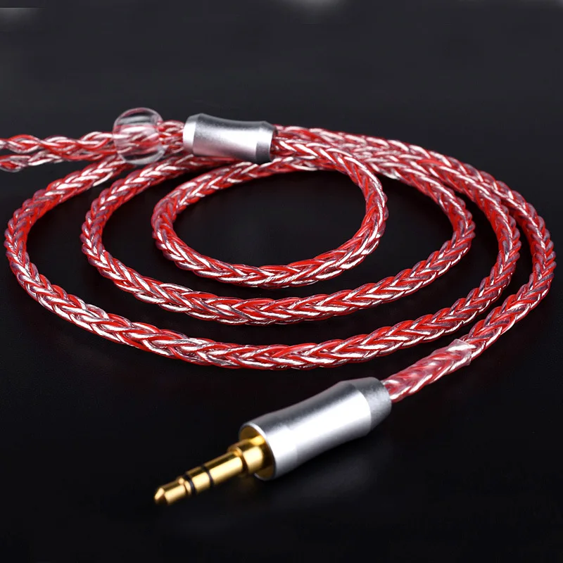 4 мм штекер 8 Core DIY кабель MMCX изготовленный на заказ для Shure SE215 SE535 SE846 UE900 SE425