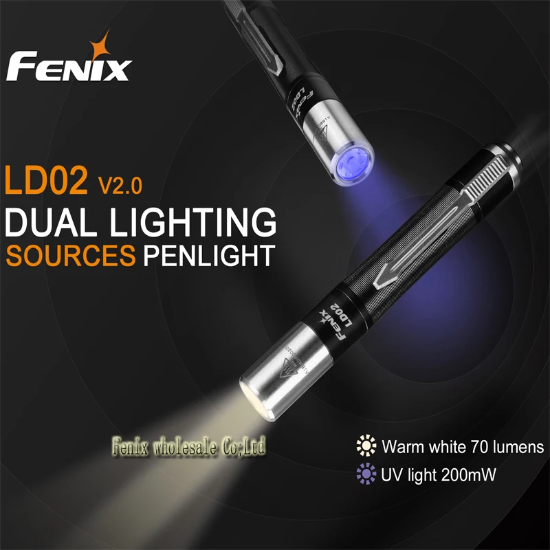 Новинка 2018 фонарик Fenix LD02 V 2 0 CRI Cree светодиодный с теплым белым светом и нм УФ