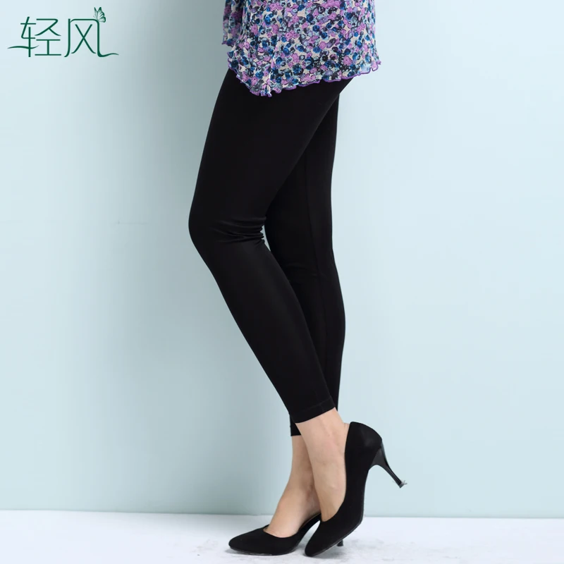 new spring women's silk legging natural silk knitted double faced ankle length trousers