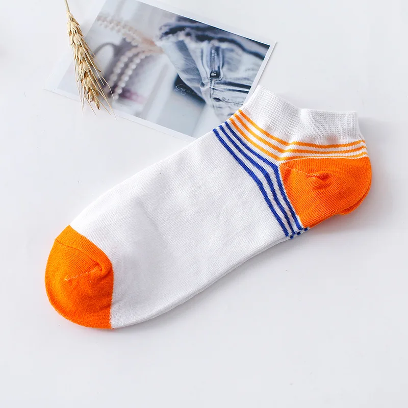 10 пар/лот мужские летние хлопковые носки качественные цветные в полоску