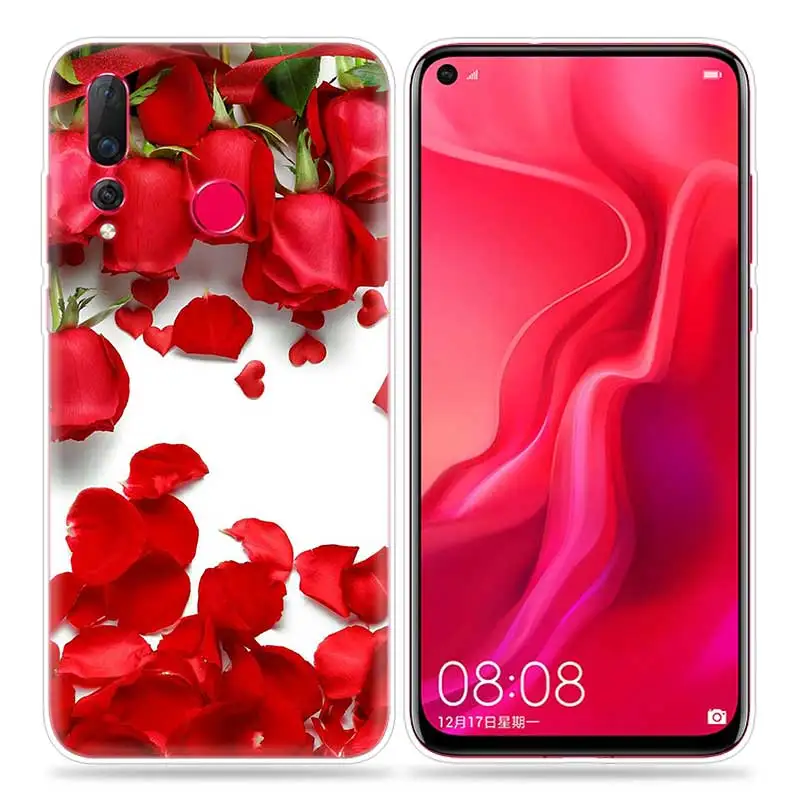 09 Мягкий чехол из ТПУ с принтом красной розы для huawei Honor 10i 8S 8A 8C 8X10 9 Y9 Y7 Y6 Y5 Play Lite силиконовый чехол Fundas - Цвет: 09