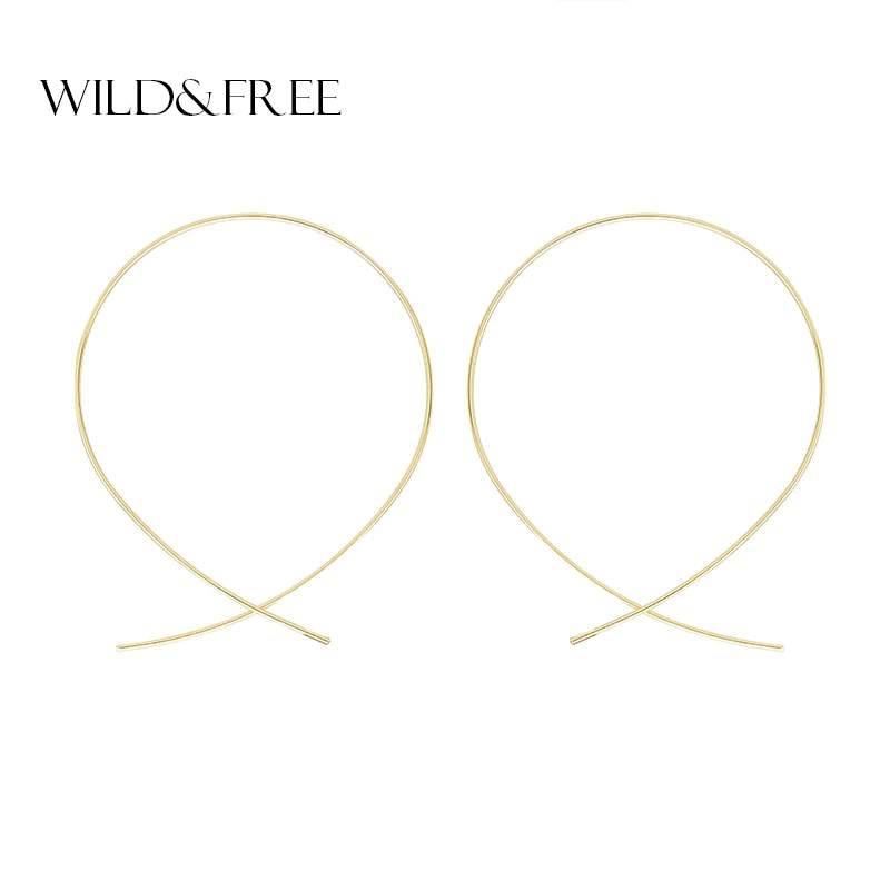 Женские Висячие серьги Wild & Free золотистые ручной работы в форме рыбки