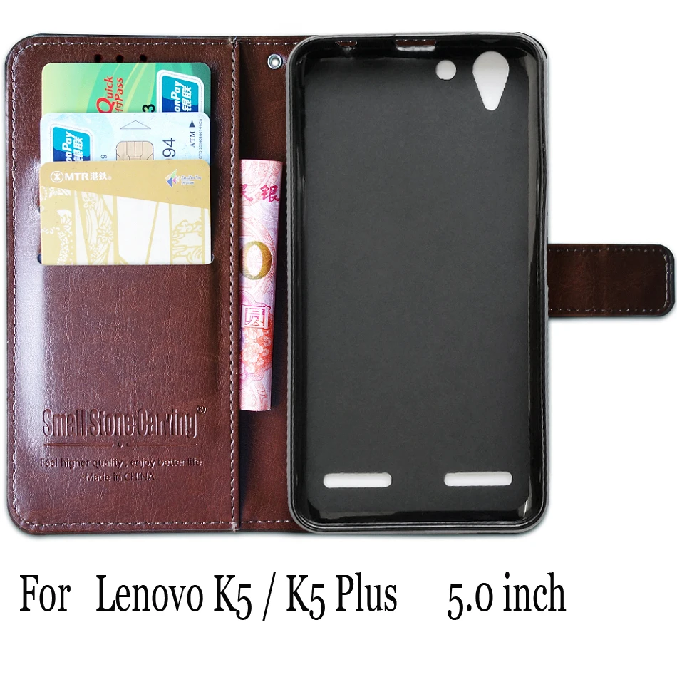 Роскошный чехол-бумажник из искусственной кожи для Lenovo k5 A6020A40 чехол-подставка Vibe