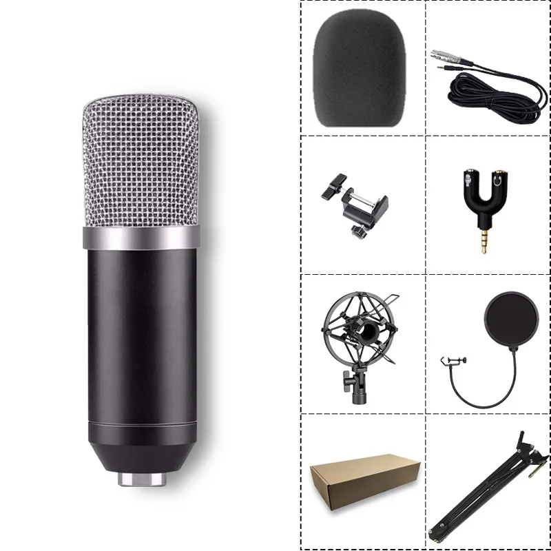

Microphone bm800 offer set network K song KTV professional condenser microphone for mobile phone + computer + recording + host m