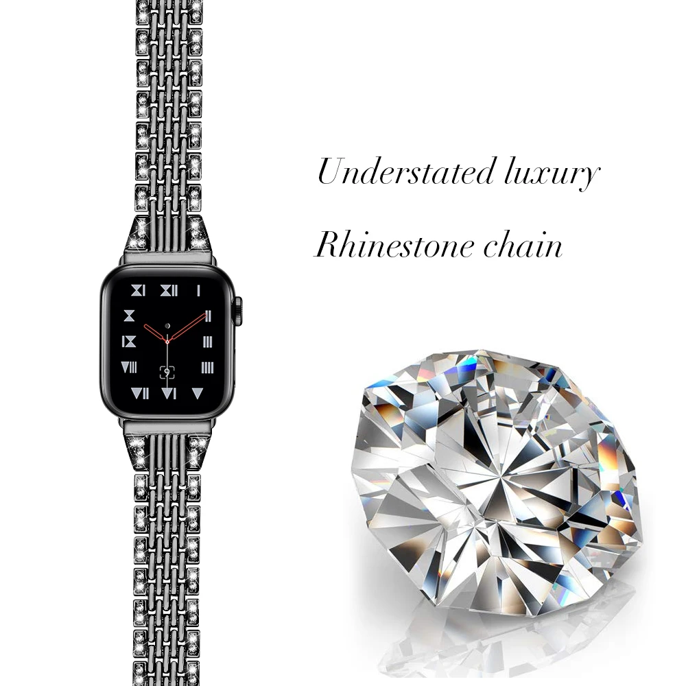 Ремешок Joyozy из нержавеющей стали для apple watch, металлический браслет, ремешок для умных часов apple watch 1/2/3/4