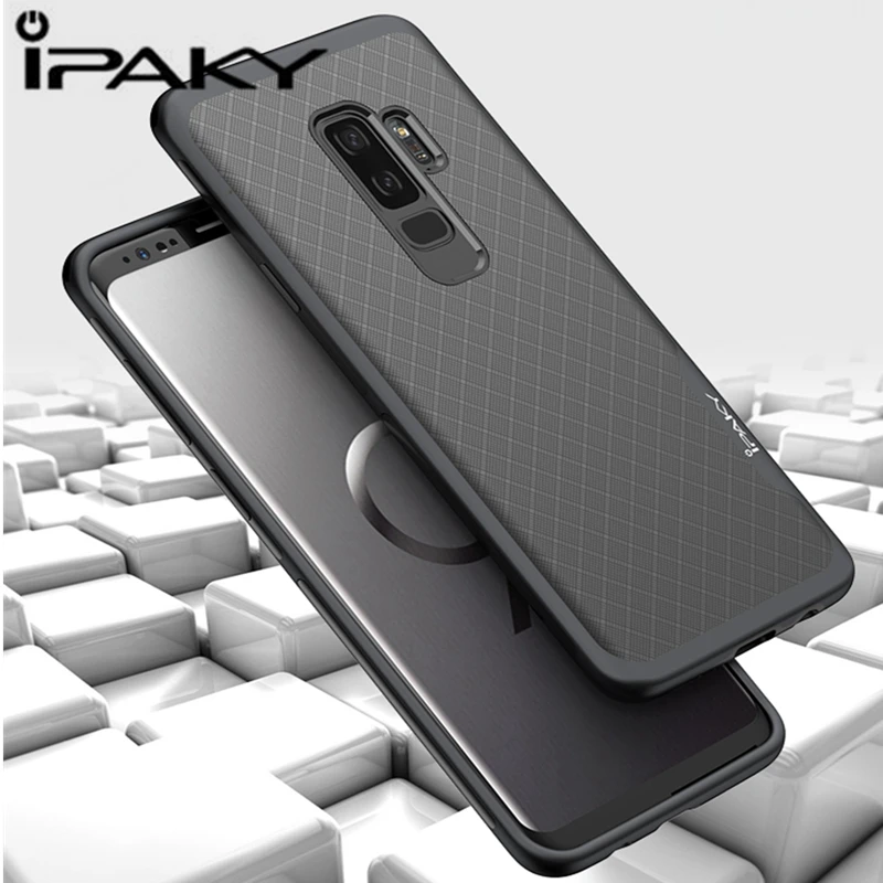 IPAKY Оригинальный чехол для Samsung S9 Plus Гибридный противоударный Жесткий ПК рамка +
