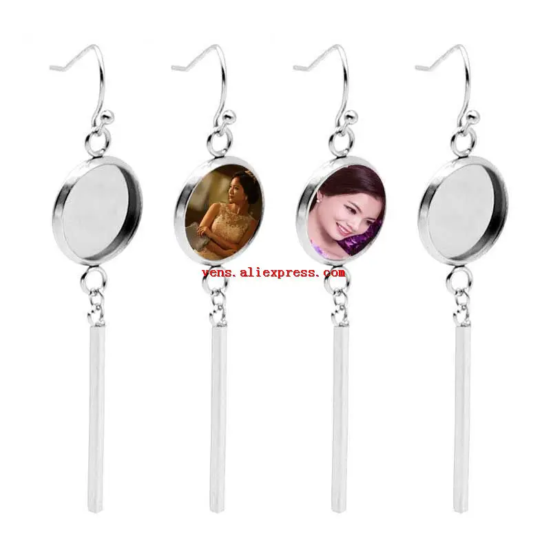 Серьги-подвески с сублимационной печатью женские висячие серьги из нержавеющей