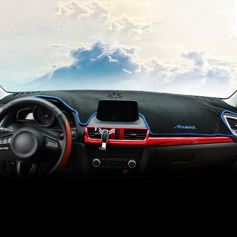 Для Mazda 3 Axela LHD чехлы на приборную панель автомобиля коврик Защита от солнца КОВРИК КОВРЫ отделка анти-УФ аксессуары