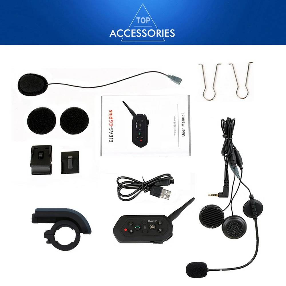 

For Motorcycle Helmet Locomotive helmet Earphone Walkie Talkie Hands-free Helmet Bluetooth Headset Wireless Headphones