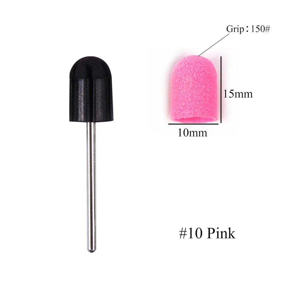 No.10 Pink 1 шт. шлифовальные колпачки электрическое сверло для ногтей 5 размер полосы средство для снятия УФ гель-лака для маникюра педикюра принадлежности для аппаратной обработки наборы CH725 - Цвет: No.10 Pink