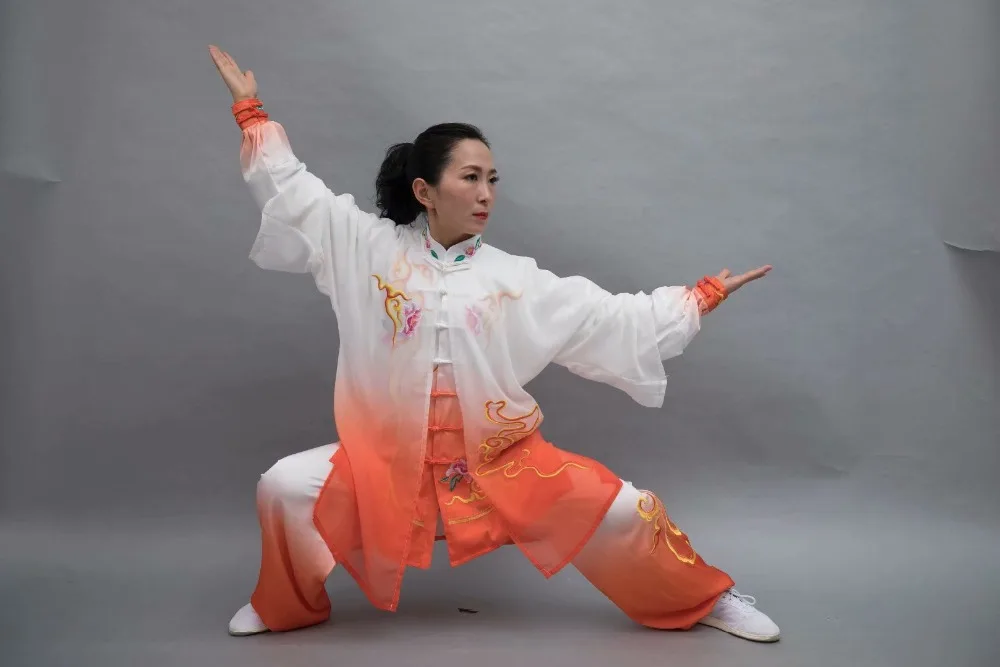Wushu taichi одежда тайцзи changquan Униформа боевые искусства соревнования вышитые