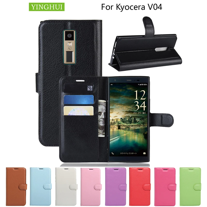 

Кожаный флип-чехол для Kyocera 705KC, чехол для Kyocera KYV44 V04, чехол-подставка, кошелек, держатель для карт, чехол для телефона