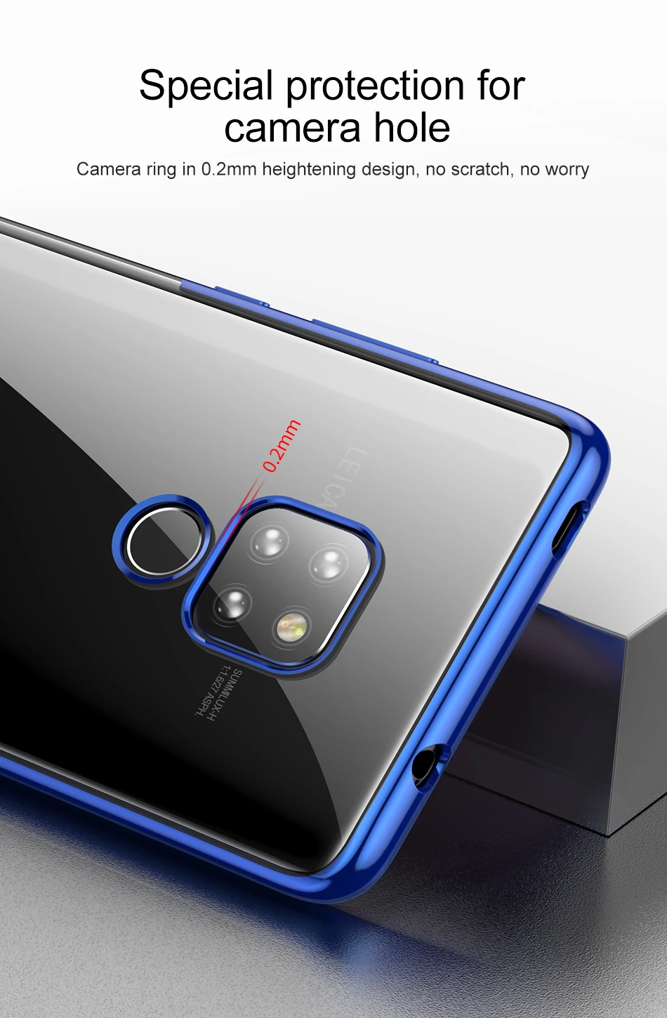 Роскошный чехол Baseus с покрытием для huawei mate 20 Pro Capinha, ультратонкая Прозрачная мягкая задняя крышка из ТПУ для huawei mate 20 Pro Coque