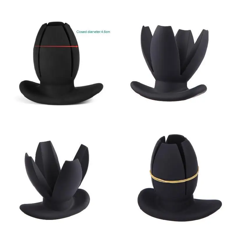 2019 Hot Sale Silicone Flower Opening Hollow Butt Plug Expander for Men Woman Adult Erotic Anal Sex Toys |