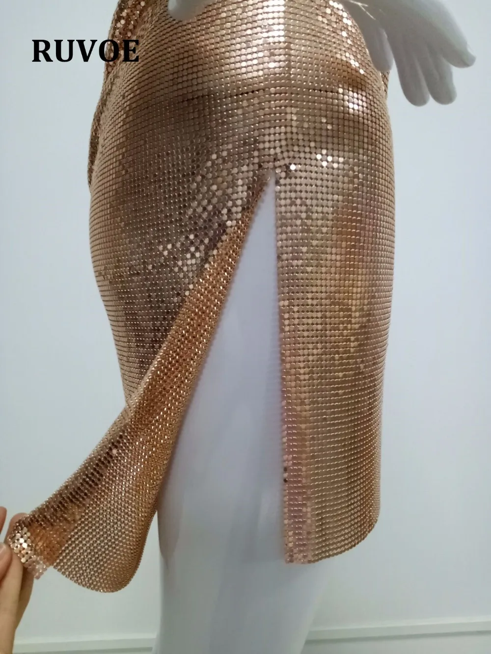 Женское вечернее платье нового цвета розовое золото металлическое элегантное