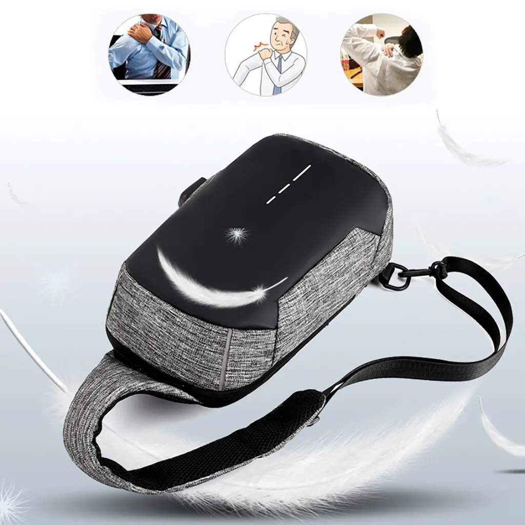 Модные Для мужчин день, сумка на плечо, анти-кражи USB Ткань Оксфорд Дорожные плечевые сумки через плечо сумка на поясном ремне Сумки из натуральной кожи# G4