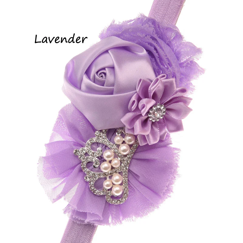 24 шт. тиара на голову Корона эластичная лента для волос бант головы с цветами