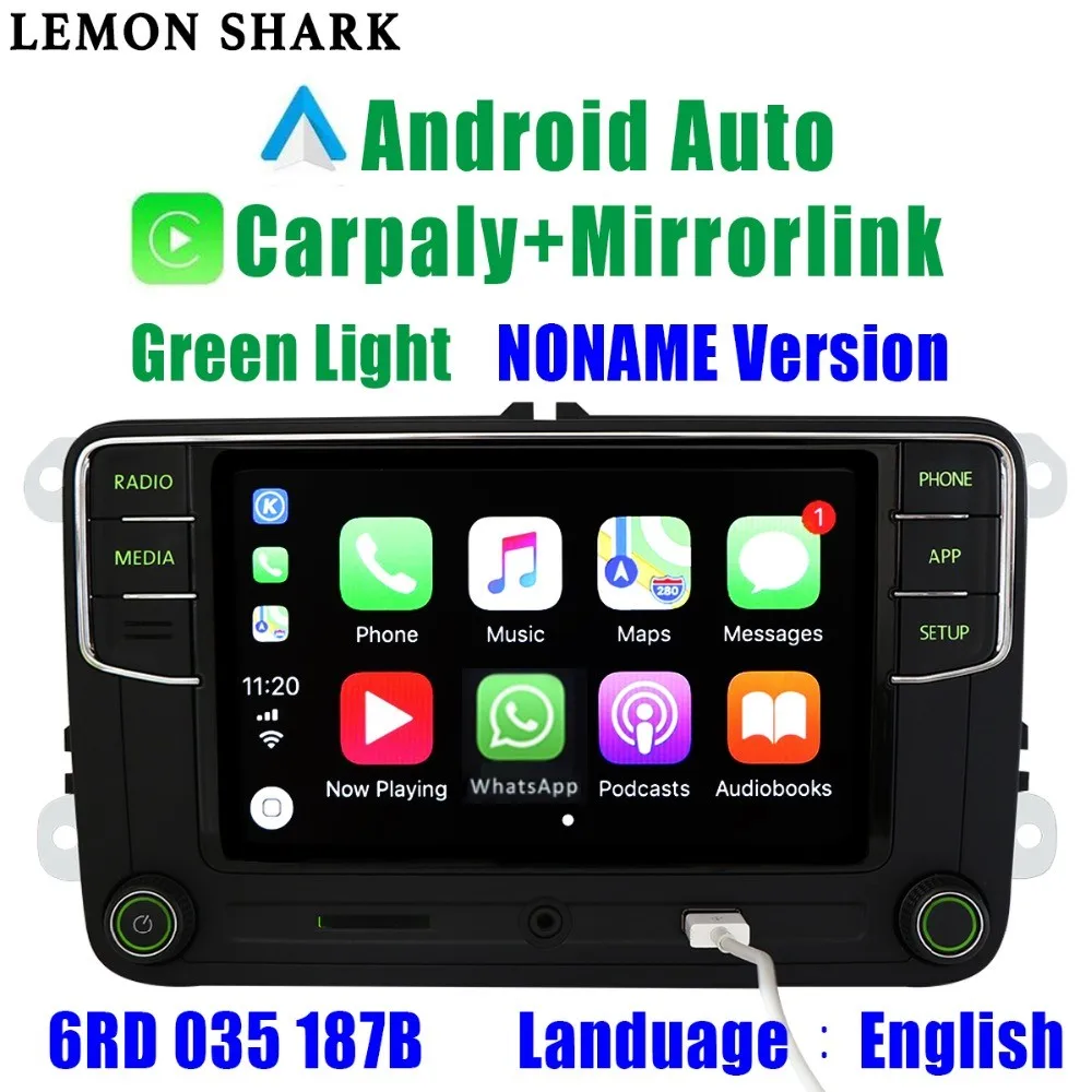 Зеленый Android Авто Carplay Noname RCD330G RCD330 плюс Зеленая кнопка автомобиля радио 6RD 035 187B для Skoda Octavia Fabia Superb Yeti