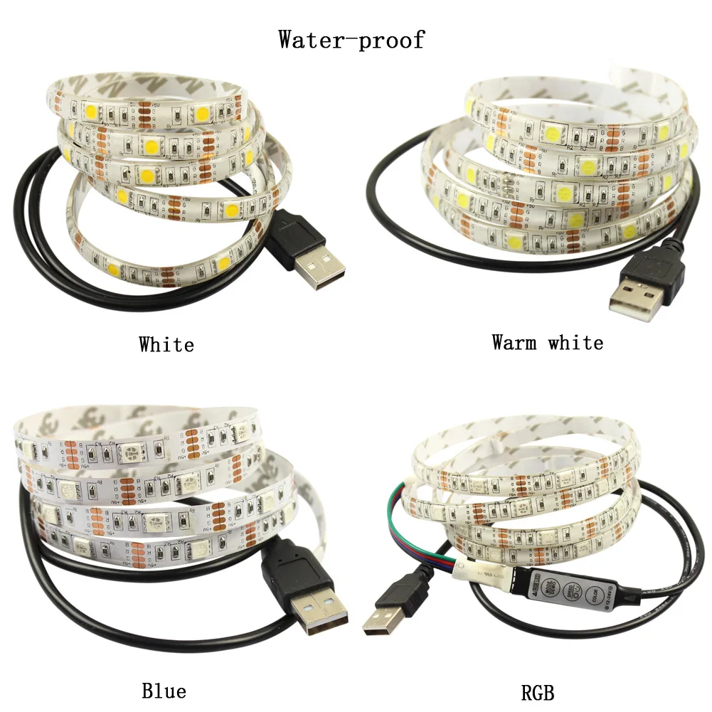 Водонепроницаемая светодиодная лента RGB SMD 5050 5 в постоянного тока 1 м | Лампы и