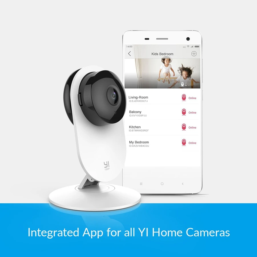Домашняя камера YI 1080p Home Camera | Режим ночной съемки Обнаружение движения