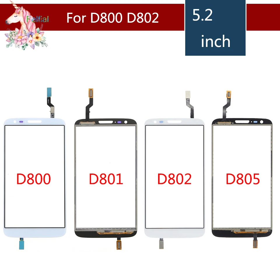 

High Quality 5.2" For LG G2 D802 D805 and G2 D800 D801 D803 Touch Screen Digitizer Sensor Outer Glass Lens Panel Replacement
