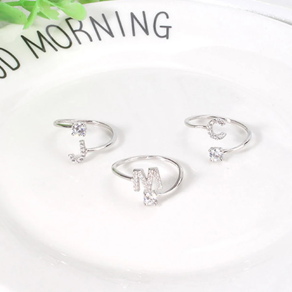 EVERLEAD кольцо модные открытые кольца письмо палец для женщин обручальное