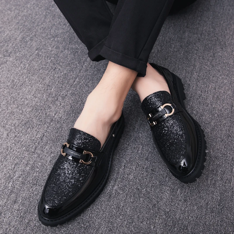 Мужские лоферы без застежки в британском стиле роскошные свадебные вечерние