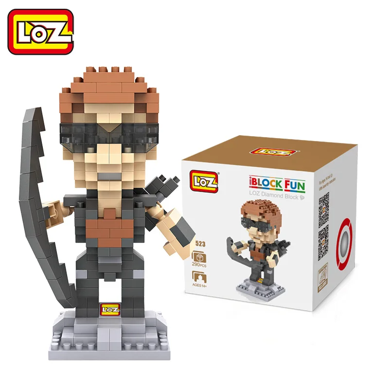 LOZ головоломка строительные блоки ABS 9 см Дэдпул стрела соколиный глаз красный