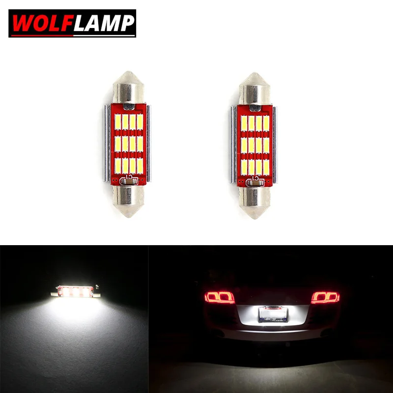 2 шт. светодиодные лампы Canbus 36 мм C5W для номерного знака Audi A4 A6 TT A8 Q3 Q5 Q7 A5 S4 A2 A3 B5 B6 C5