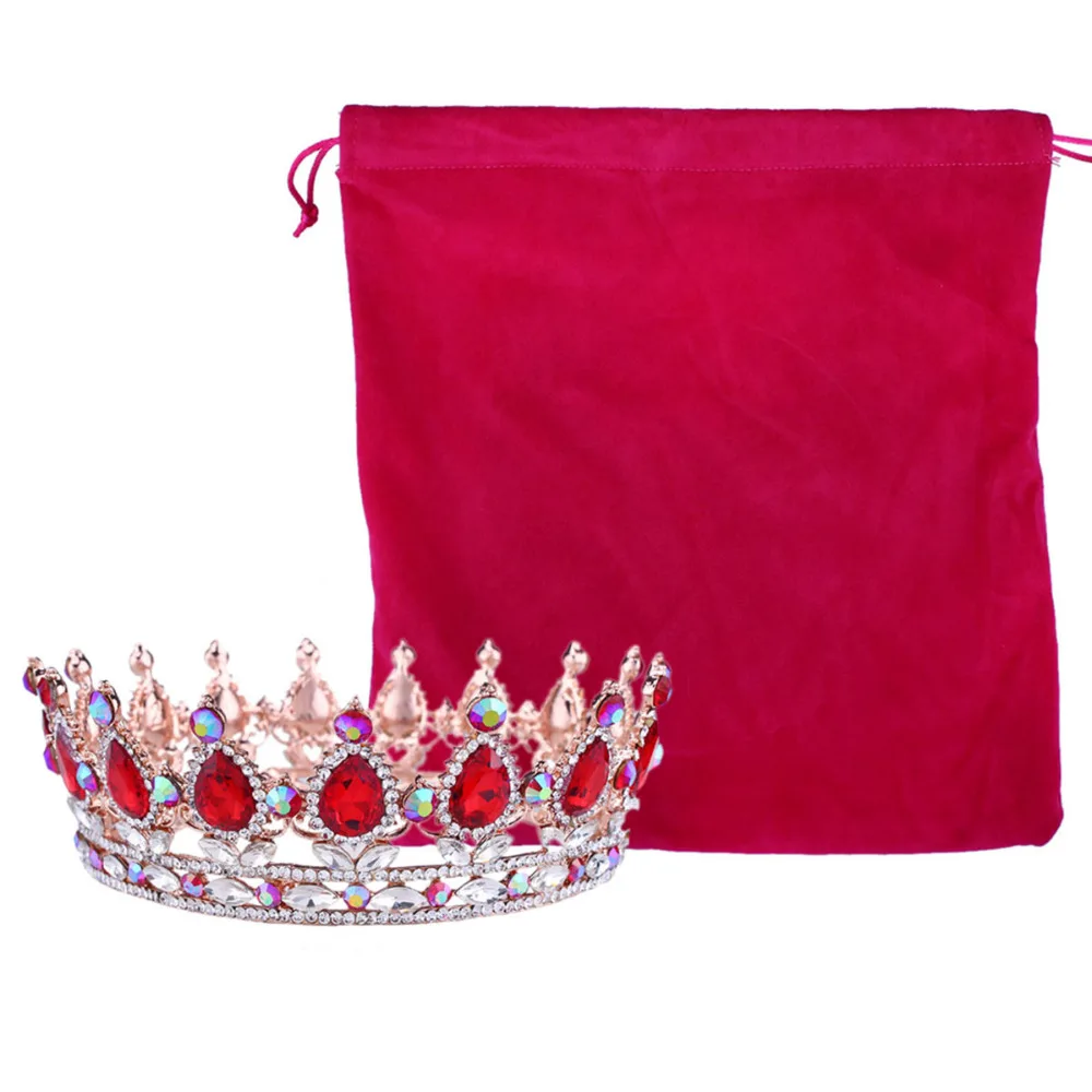 Винтажные тиары и короны в стиле барокко с красными кристаллами - купить по