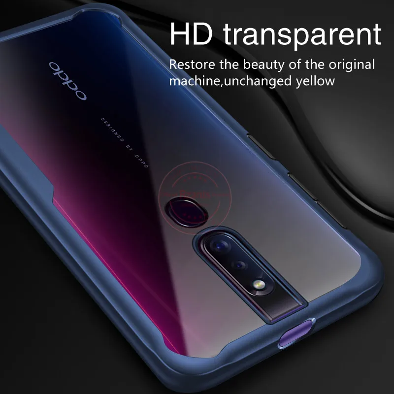 Rzants чехол для телефона Корпус для OPPO F11 Pro прозрачная задняя панель+ четыре угла ударопрочный тонкий чехол для OPPO F11 Pro