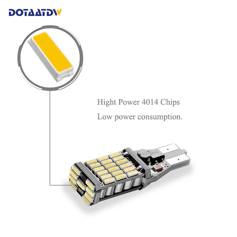 1x T15 W16W светодиодный Авто Лампы CANBUS белый 4014SMD обратный светильник без ошибки для