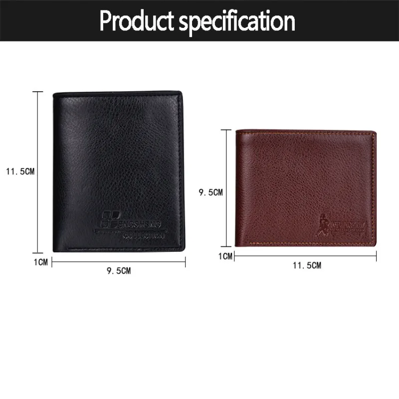 Топ 2018 Винтажный Мужской кожаный брендовый Роскошный кошелек короткие тонкие