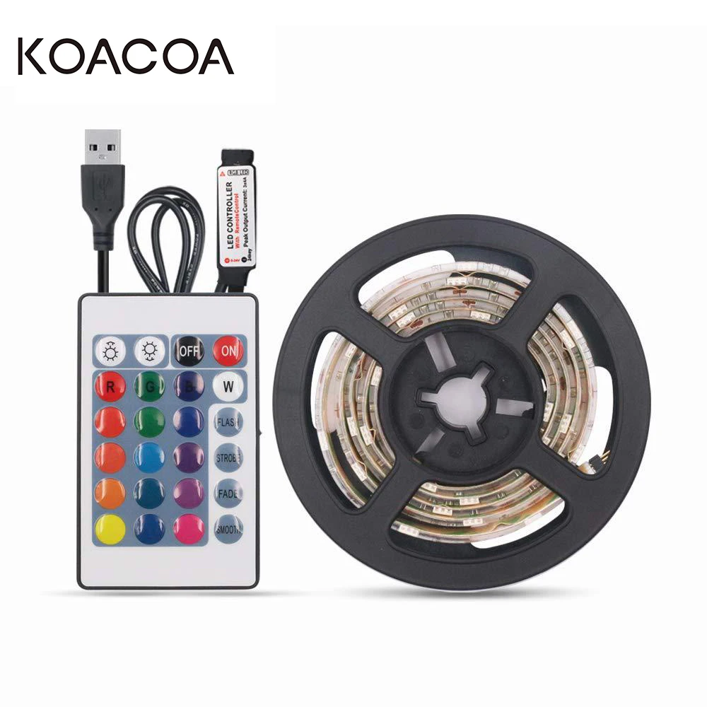 Светодиодная лента RGB с подсветкой для телевизора, 5050, водонепроницаемая, 5 В, USB, светодиодный, лента с уклоном, освещение для HD ТВ экрана, настольный ЖК-монитор для ПК, Декор