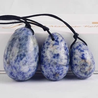 drilled yoni eggs blue spot jasper jade massage stones viginal muscle contraction healing ben wa ball health care kegel exercise