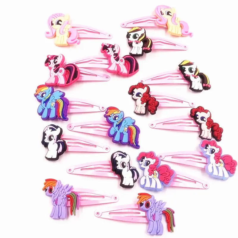 2 шт. лидер продаж красивые заколки для волос с лошадью My Little Poni девочек