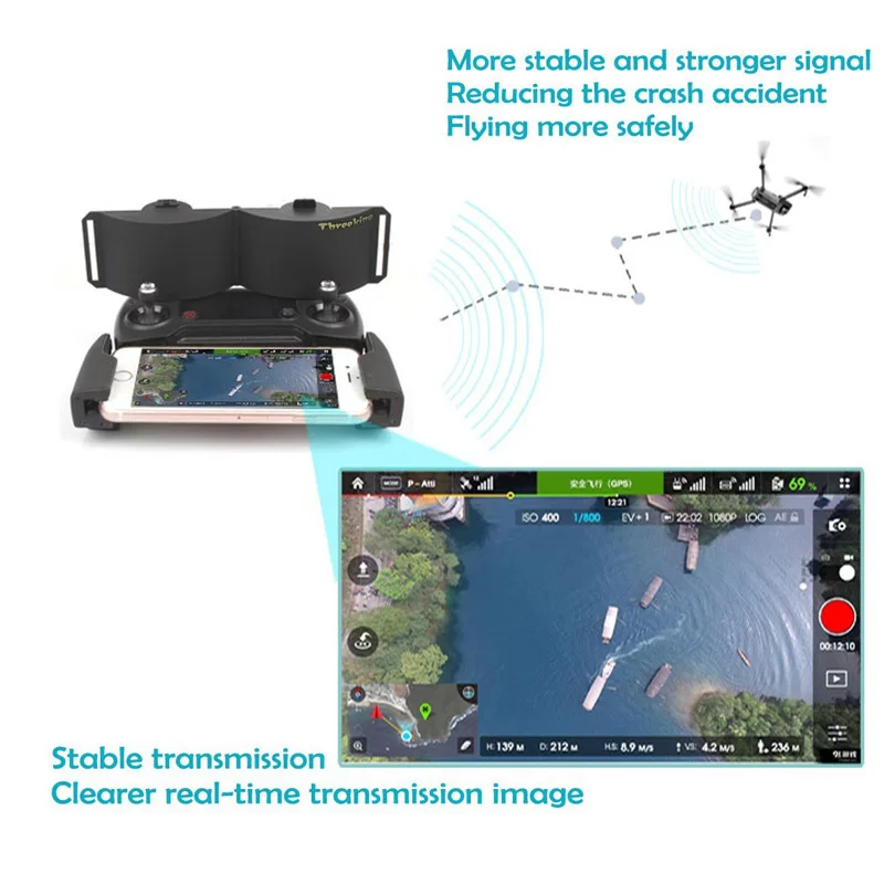 DJI Mavic 2 Pro/Mavic Zoom/Mavic Pro/Mavic Air/Spark контроллер усилитель сигнала расширитель диапазона Складная параболическая антенна