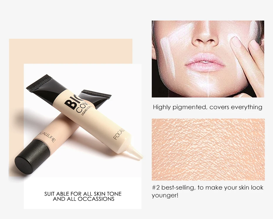 Focallure большая крышка увлажняющий консилер основа для лица Водонепроницаемый