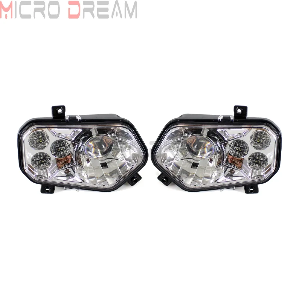 1 пара хромированных светодиодных фар UTV точечные Сменные фары для Polaris RZR 800 4 XP 900