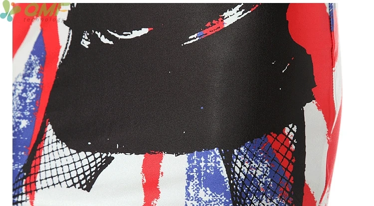 Британский флаг печати девушка с Юнион Джек карандаш платье Модные узкие платья