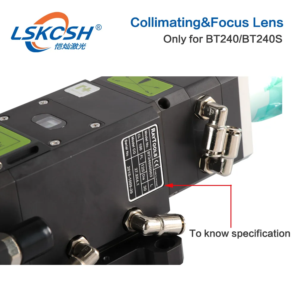 LSKCSH волоконный лазерный фокус объектива D30 F100 F125mm с держателем объектива для Raytools Лазерная режущая головка BT240 BT240S 0-4000W завод
