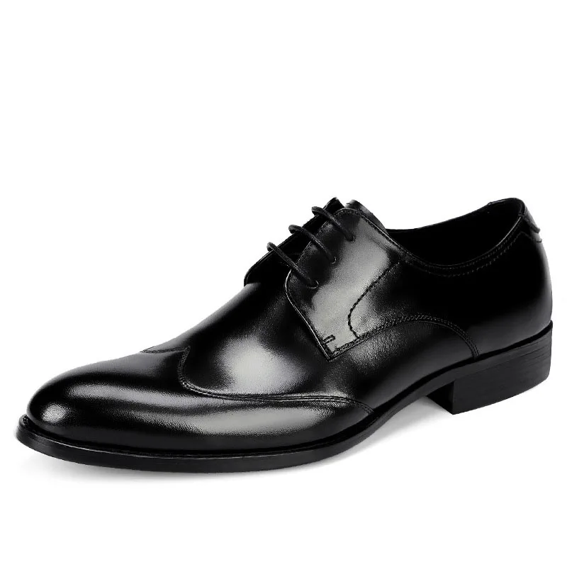 Туфли мужские из натуральной кожи с острым носком 37-46 | Обувь