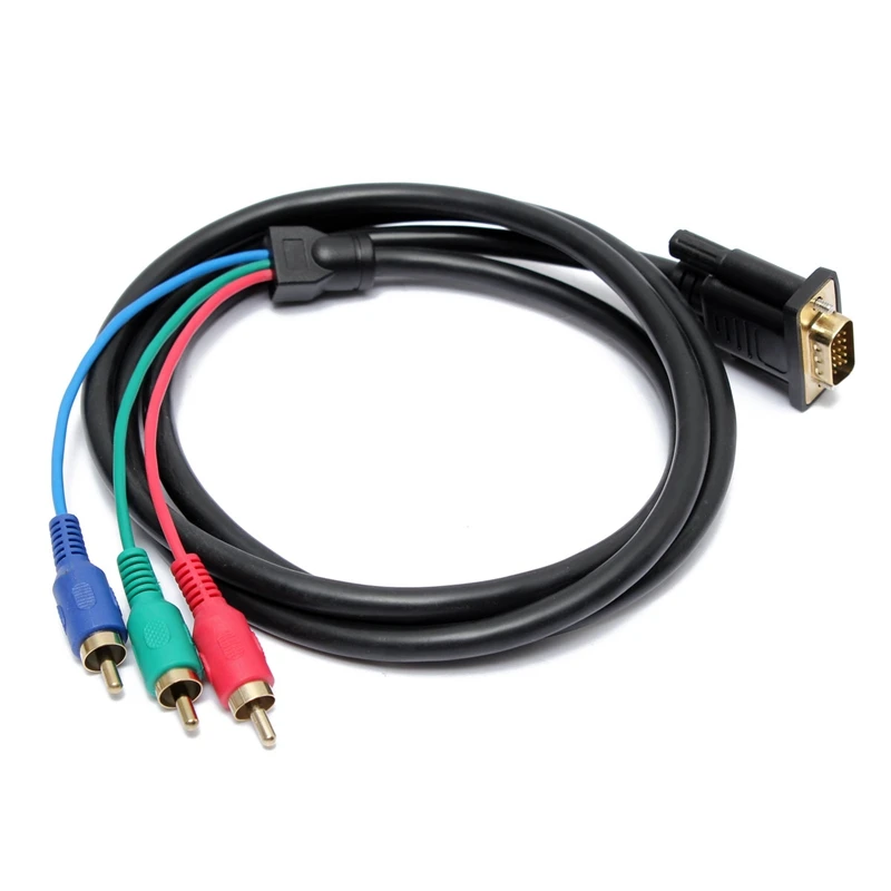 Адаптер Переходник VGA на 3 RCA Male 1 5 м для ПК ТВ HD RGB видеопроектор|vga to|adapter cablecable for pc |