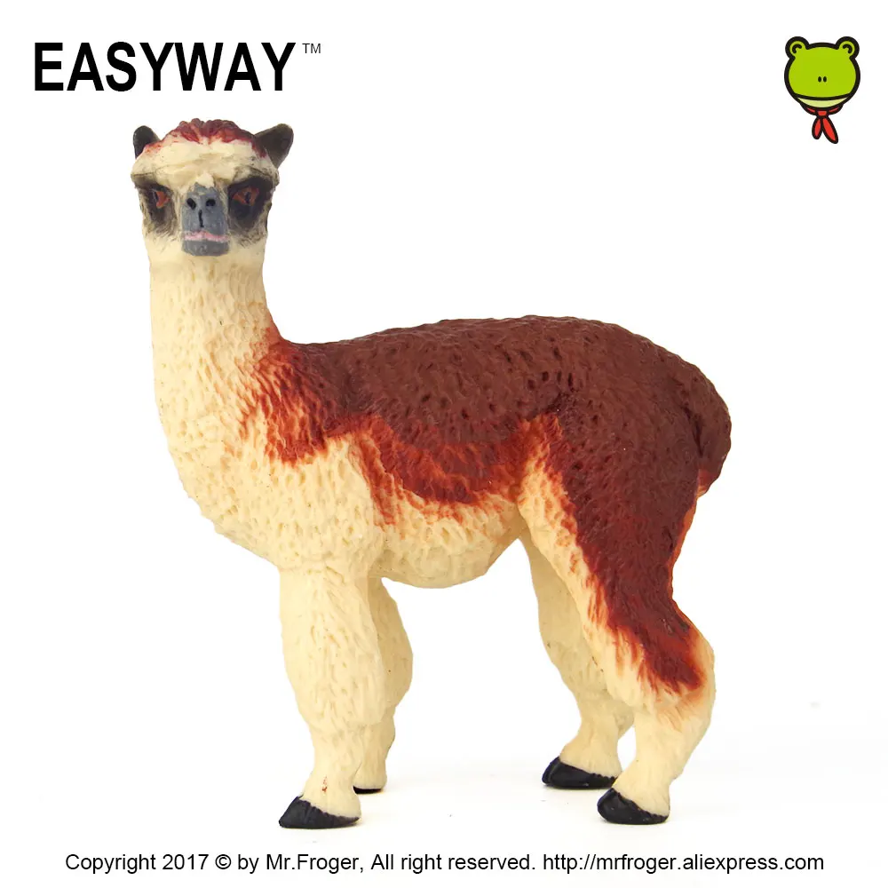 Фигурки героев фигурок зоопарка EASYWAY альпака пластиковые модели животных милые