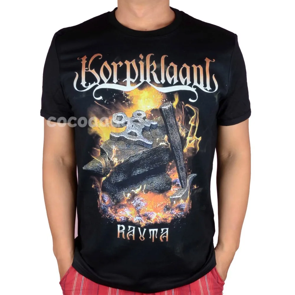 15 видов конструкций Korpiklaani в роковом стиле рубашка 3D по индивидуальному заказу