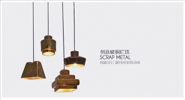 Jw_европейский Винтажный стиль металлический подвесной светильник база лампа Droplight освещение для Декор для ресторана и дома подвесной светильник