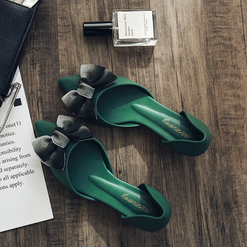 Сандалии желе женские с закрытым носком пляжные босоножки перфорацией