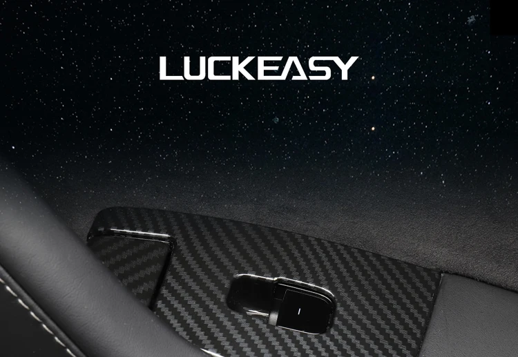 LUCKEASY для Tesla модель 3- Автомобильный Дверной замок декоративные/окна кнопки изменение ABS патч 14 шт./компл