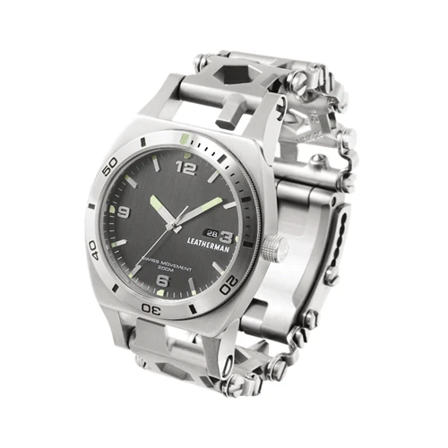 Silver Часы LEATHERMAN-Tread Tempo, Настраиваемые многофункциональные часы - Цвет: Silver